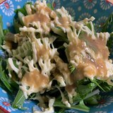 きゅうりと水菜のサラダ